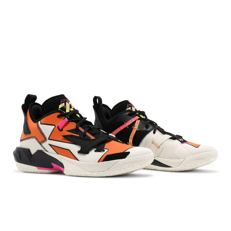 Ανδρικά Παπούτσια Air Jordan Why Not Zer0.4 Λευκά Μαύρα Πορτοκαλί