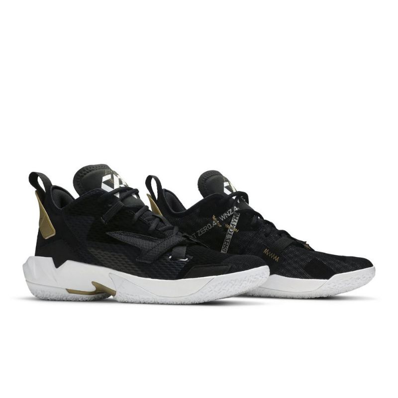 Ανδρικά Παπούτσια Air Jordan Why Not Zer0.4 Μαύρος Χρυσός Άσπρο