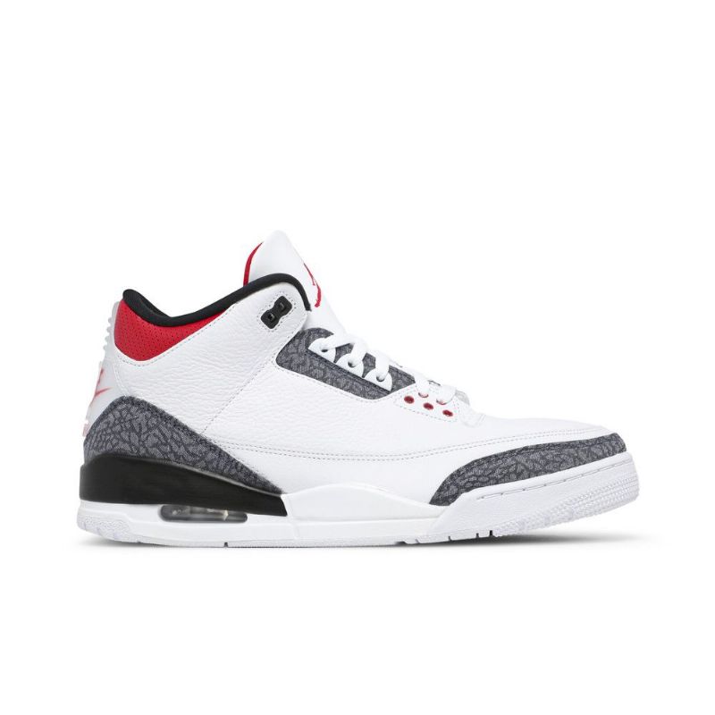 Ανδρικά Παπούτσια Air Jordan 3 Retro Denim Se Λευκά Κόκκινα Μαύρα