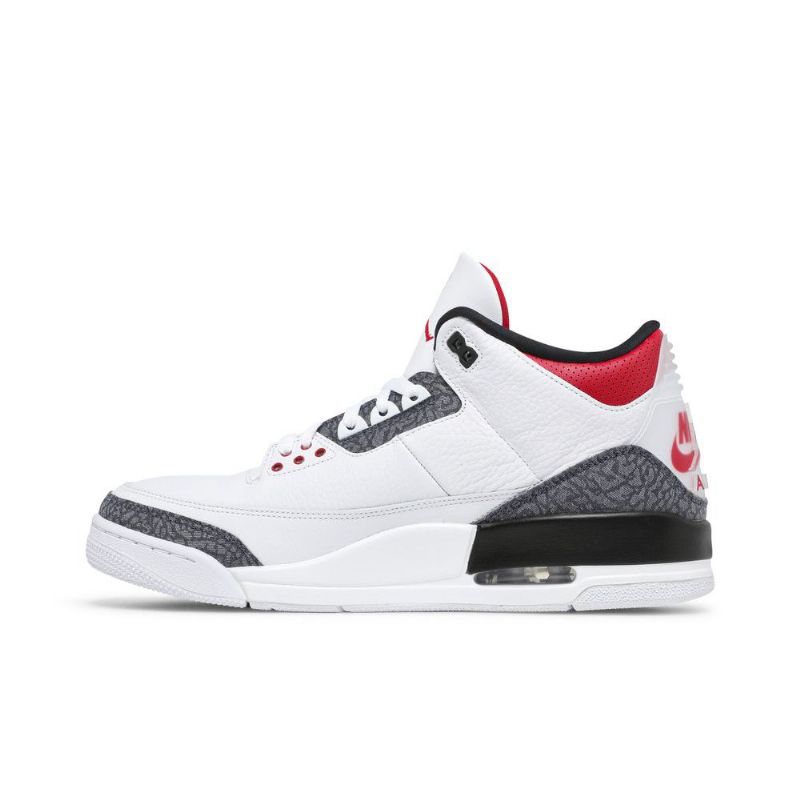 Ανδρικά Παπούτσια Air Jordan 3 Retro Denim Se Λευκά Κόκκινα Μαύρα