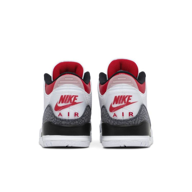 Ανδρικά Παπούτσια Air Jordan 3 Retro Denim Se Λευκά Κόκκινα Μαύρα