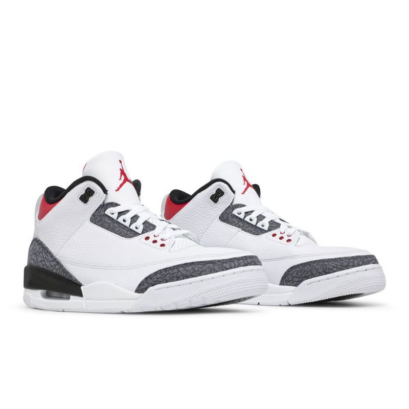 Ανδρικά Παπούτσια Air Jordan 3 Retro Denim Se Λευκά Κόκκινα Μαύρα