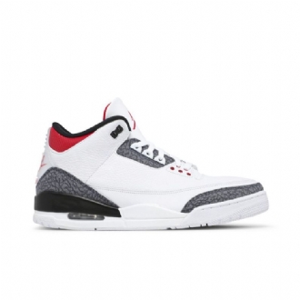 Ανδρικά Παπούτσια Air Jordan 3 Retro Denim Se Λευκά Κόκκινα Μαύρα