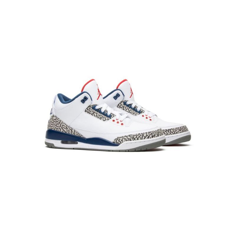 Ανδρικά Παπούτσια Air Jordan 3 Retro Και Άσπρο Μπλε Γκρί