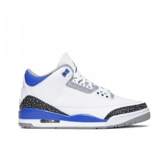 Ανδρικά Παπούτσια Air Jordan 3 Ρετρό Λευκό Μαύρο Γκρι Μπλε