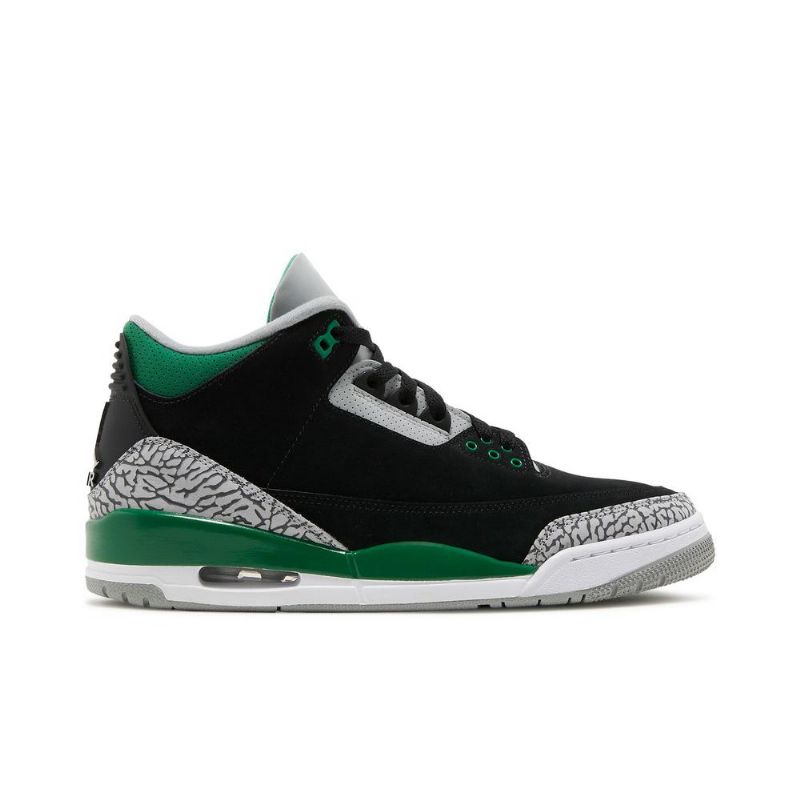 Ανδρικά Παπούτσια Air Jordan 3 Retro Μαύρα Πράσινα Γκρι Λευκά