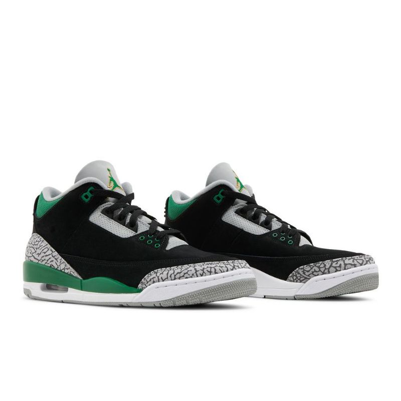 Ανδρικά Παπούτσια Air Jordan 3 Retro Μαύρα Πράσινα Γκρι Λευκά