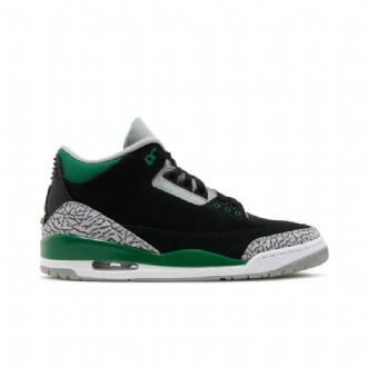 Ανδρικά Παπούτσια Air Jordan 3 Retro Μαύρα Πράσινα Γκρι Λευκά