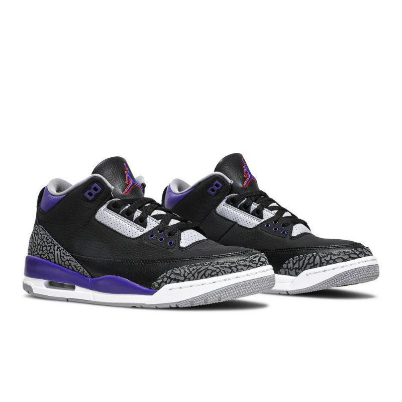 Ανδρικά Παπούτσια Air Jordan 3 Retro Μαύρος Γκρί Μωβ Άσπρο