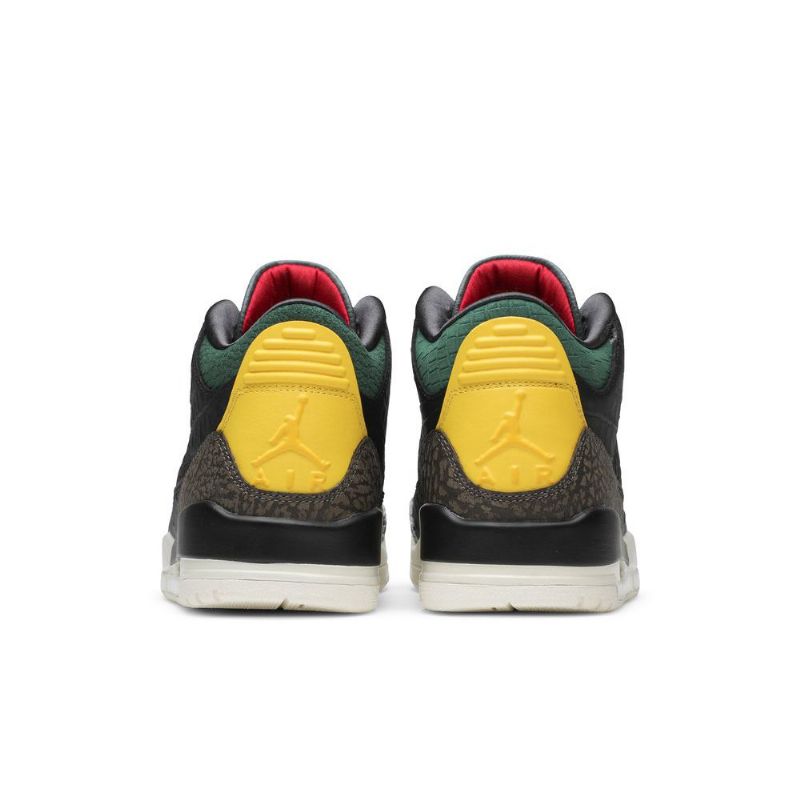 Ανδρικά Παπούτσια Air Jordan 3 Retro Se Μαύρα Πράσινα Κίτρινα Κόκκινα