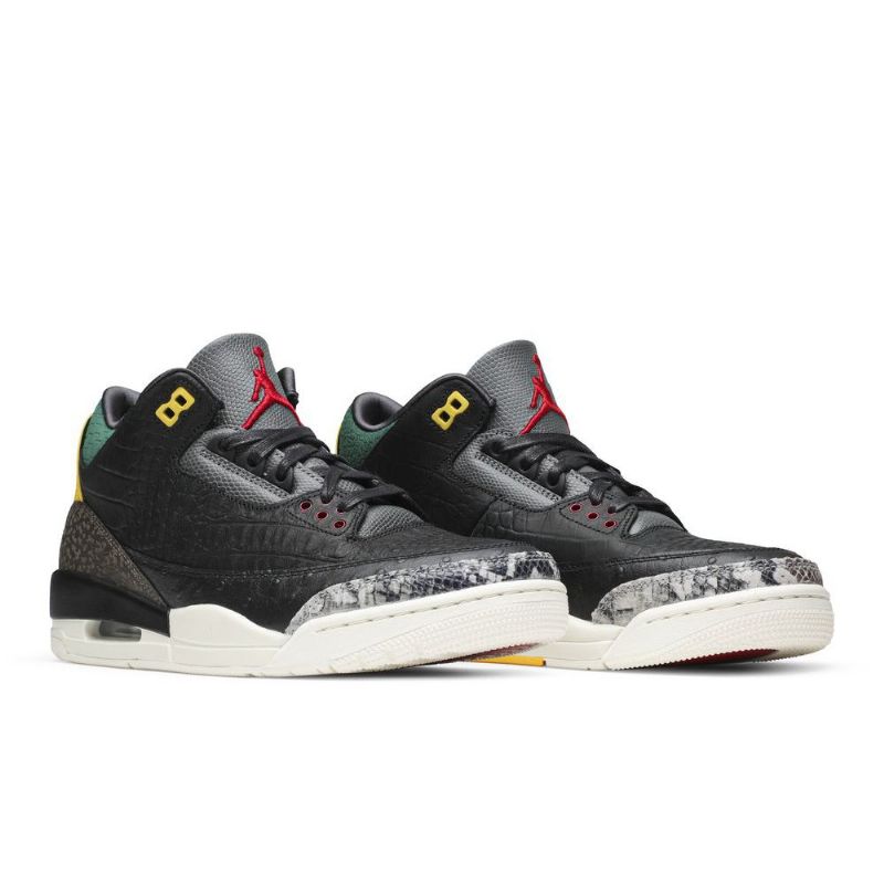 Ανδρικά Παπούτσια Air Jordan 3 Retro Se Μαύρα Πράσινα Κίτρινα Κόκκινα