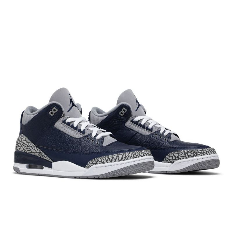 Ανδρικά Παπούτσια Air Jordan 3 Retro Σκούρο Μπλε Γκρί Άσπρο