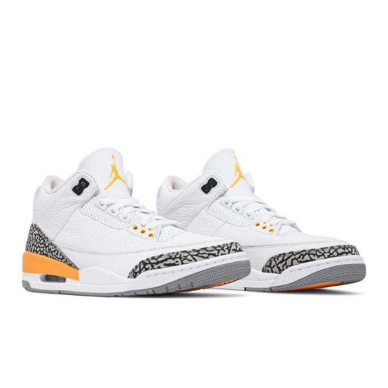 Γυναικεία Παπούτσια Air Jordan 3 Ρετρό Λευκό Πορτοκαλί Γκρι