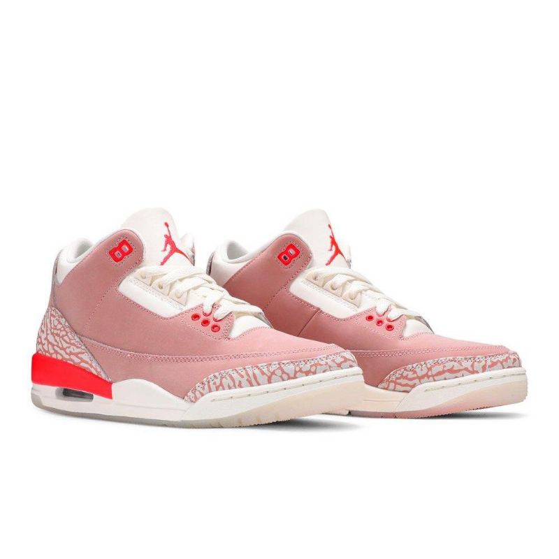 Γυναικεία Παπούτσια Air Jordan 3 Ρετρό Λευκό Ροζ Κόκκινο